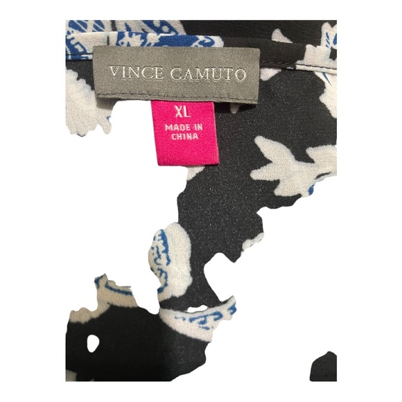 Vince Camuto womens keyhole front  blouse fluttery sleeves. Paisley X-Large - Picture 9 of 9